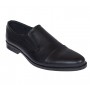 Pantofi barbati eleganti piele naturala fara siret Negru - GKR87N